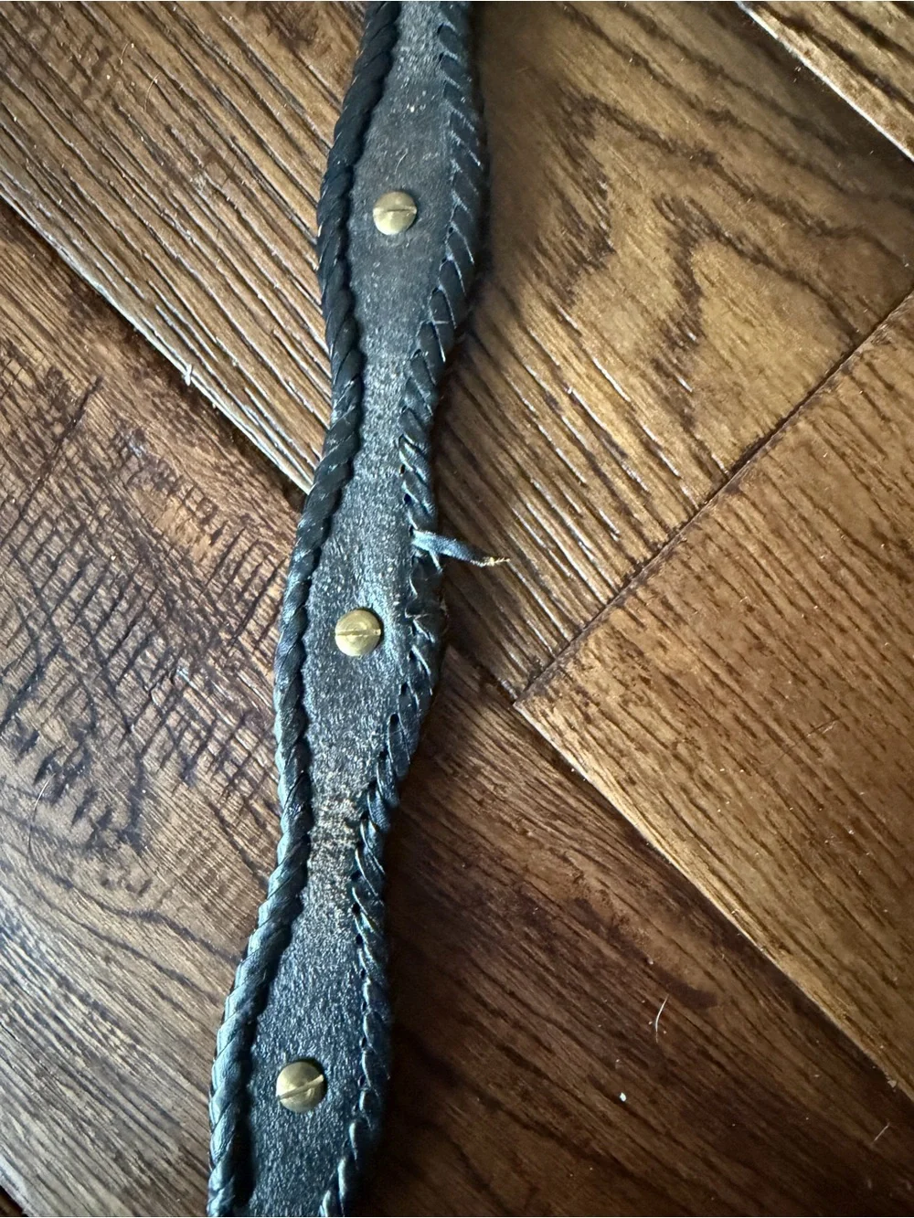CRUMRINE HeavySilver Buckwith TONY LAMA Braided Belt with Gold Oval Initial 'M'